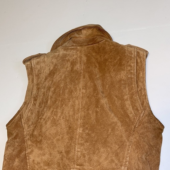 Blank NYC Tan Suede Boho Biker Moto Vest - Women’s Size XS - Picture 6 of 10